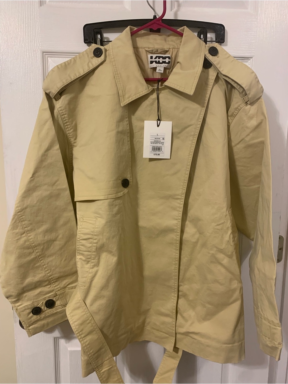 KBB Women’s NWT’s size large trench coat